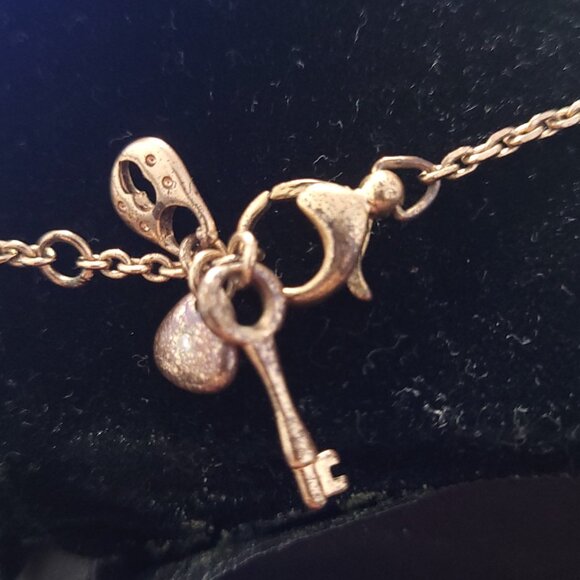 FOSSIL  Elegant Rose Gold-Tone Necklace with Sunflower Pendant & Zirconia Stones - Picture 6 of 12